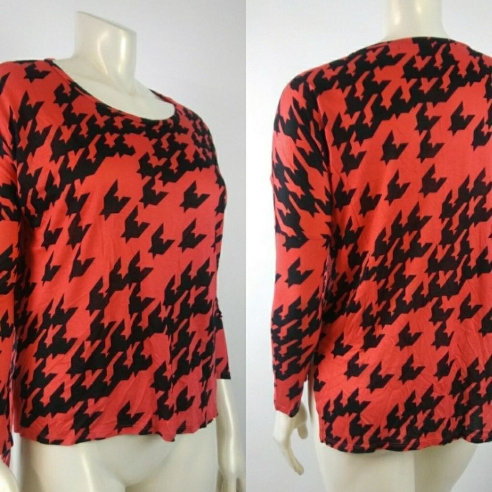 💵 TEE by BIG STAR Medium Houndstooth Print Blouse